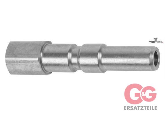 Stecknippel verstärkt rf-pol - KUPv-Nip ø14.3 G1/4"-F L=78 NW7 SW17