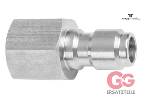 Stecknippel ø15 G3/8"-F SW22 NW9 rostfrei