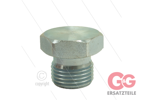 Stopfen sechskant - Stahl - 1/2" AG - BSP