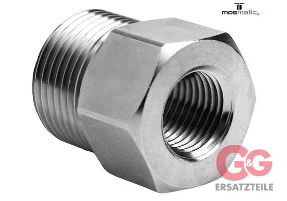Verschraubung-Quick, MS/vernickelt VER-QVS-14 M21x1,5-M M22x1,5-M L=34 SW22