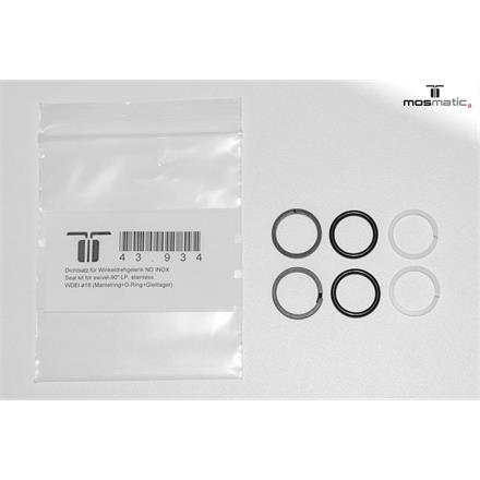 Dichtsatz für Winkeldrehgelenk ND INOX - WDEI ø18 (Stützring+O-Ring+Gleitlager)