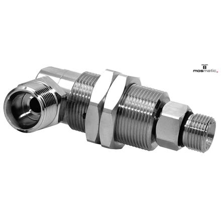 Drehgelenk-90° m.Schottgewinde, Keramik/rf DXG-06-90° M21x1,5-M G3/8"M