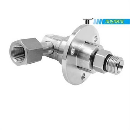 Drehgelenk-90° mit Flansch, Karbid/rf DYF-06-90° G3/8"F G3/8"M