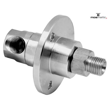 Drehgelenk-90° mit Flansch, rostfrei DGF-06-90° G1/4"F G1/4"M