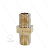 Dubbele nippel - messing - 2 x 1/8" bu