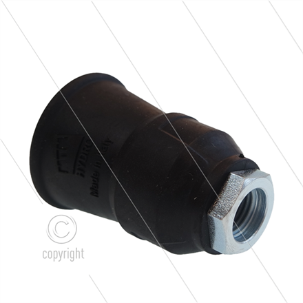Düsenschutz 1/4" IG - Stahl - Gummi - schwarz - für MT-Lanze