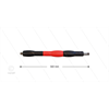 Iso88 lans L=322mm - draaibare isolatie 300mm - zwart/rood/z