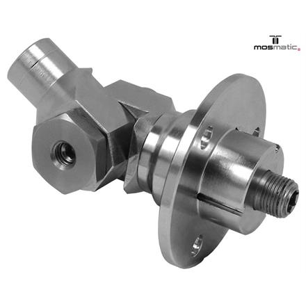 Knick-Drehgelenk mit Flansch, TC/rostfrei KDYF-04 G1/4"F M12x1-M (Basis)