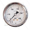 Manometer 0-250 Bar - 1/4" AG - Eingang hinten - Ø63mm