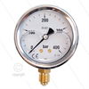 Manometer 0-400 Bar - 1/4" AG - Eingang unten - Ø63mm