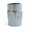Muffe 2x 1/4" IG - Edelstahl - rund mit Sechskant