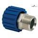 Quickverschraubung, blau, MS/vernickelt QVS-07 M22x1,5-F M21x1,5-M