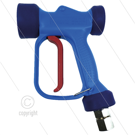 RB65 - blau - Messing - mit Drehgelenk - 24 Bar - 100 l/min - max 90°C - 1/2" IG