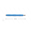 RP002 Lanze - L=350mm - gerade - VA - blau - Isolierung L=285mm - 500 Bar - max 80°C
