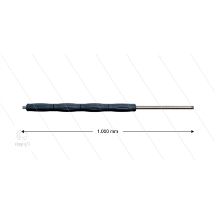 RP007 Strahlrohr - L=1000mm - Stahl - umspritzter Isolierung