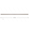 RP201 Strahlrohr - L=1200mm - gerade - Edelstahl - 400 Bar - max 150°C - 2 x 1/4" AG