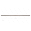 RP201 Strahlrohr - L=1500mm - gerade - Edelstahl - 400 Bar - max 150°C - 2 x 1/4" AG