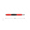 RP50 Lanze - L=350mm - gerade - VA - Isolierung rot/schwarz L=295mm - 500 Bar - max 80°C