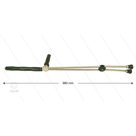 RP54 Doppellanze - L=980mm - Edelstahl - mit Seitengriff - isolierung L=290mm - 400 Bar