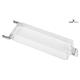 Spritzschutzklappe-65 Polycarb.-glasklar 1-fach 2xMagnet INOX-Befestigung flexibel