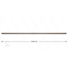 ST003 Strahlrohr - L=2000mm - Stahl verzinkt - 400 Bar - 2 x
