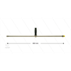 ST3600 Lanze - L=800mm - gerade - Edelstahl - 1/2" AG x 1/4" IG - mit seitlichem Handgriff
