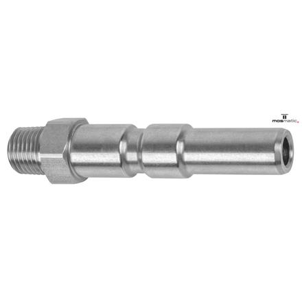 Stecknippel verstärkt rf-pol - KUPv-Nip ø14.3 R1/4"-M L=78 NW7 SW17