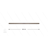 Strahlrohr - L=580mm - Edelstahl - gerade - 400 Bar - max 150°C - 2 x 1/8" AG