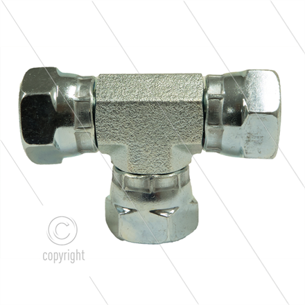 T-Stück Stahl - 3 x 1/2" DKR - BSP