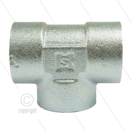T-Stück Stahl - 3 x 1/2" IG - BSP