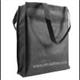 Tasche mit Henkel, schwarz 38x42 cm mit Bodenfalte