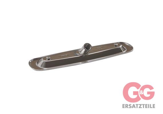 Bürstenplatte Edelstahl mit Schrauben