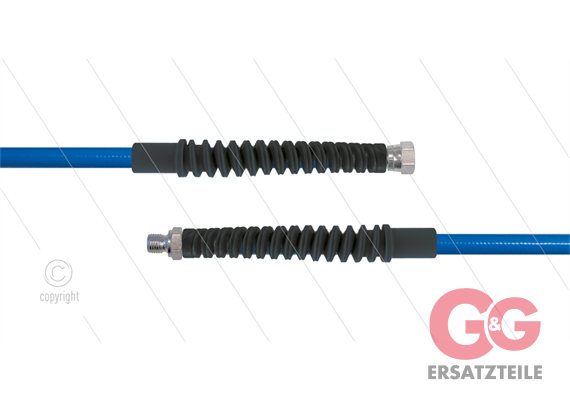 Carwash Titan-Slide Schlauch blau DN06 - 3,2m - 1/4" DKR x 1/4" AGR - 2x SKS schwarz