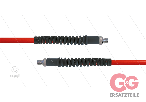 Carwash Titan-Slide Schlauch rot DN06 - 3,5m - 2x 1/4" AGR - 2x SKS schwarz - 300 Bar