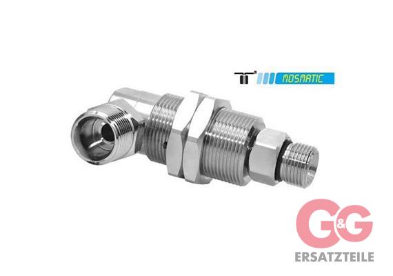 Drehgelenk-90° m.Schottgewinde, Keramik/rf DXG-06-90° M22x1,5-M G3/8"M
