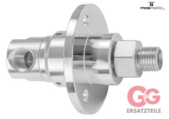Drehgelenk-90° mit Flansch, Karbid/rf DYF-06-90° G1/4"F G1/4"M