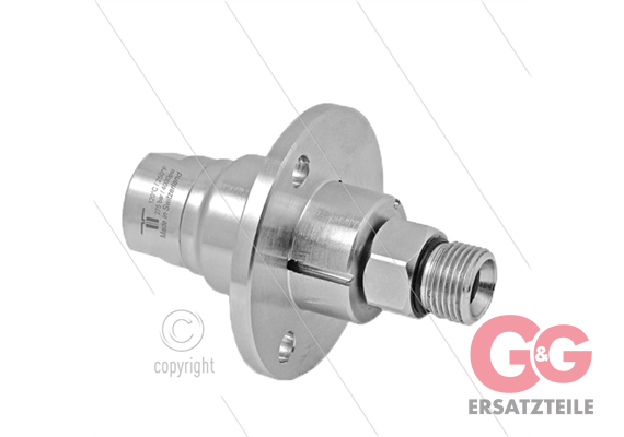 Drehgelenk DYFI 275bar, Edelstahl mit Flansch - 3/8"IG x 3/8