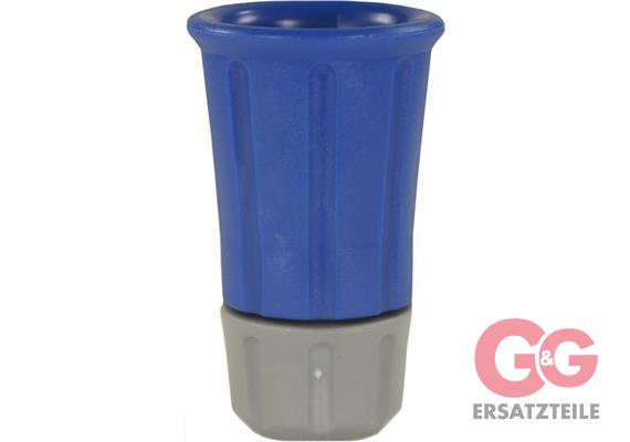 Düsenmuffe 1/4 VA mit Schutz blau