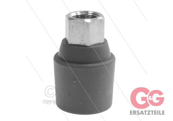 Düsenschutz 1/4" IG - RP10 - Edelstahl - Gummi - grau
