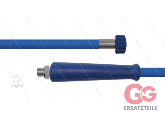 HD-Schlauch blau 2SC-08 - 20m - 3/8" AGR x M22x1,5 HV flach - 1x GKS