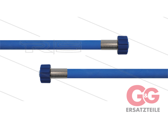 HD-Schlauch blau 2SC-08 - 30m - 2x M22 x1,5 HV flach - ohne GKS - 400 Bar