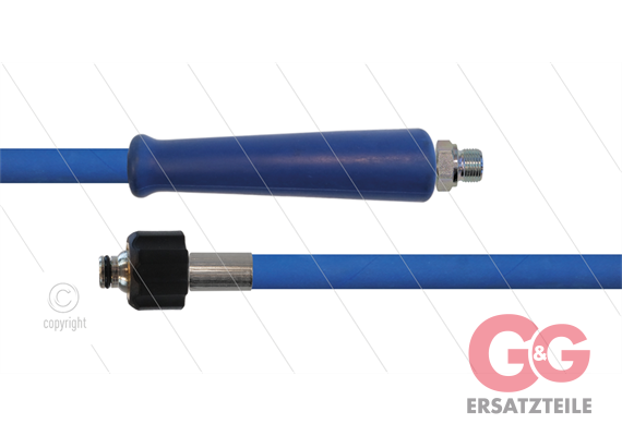 HD-Schlauch blau 2SC-10 - 10m - 3/8" AGR x M22x1,5 HV konisch - 1x GKS - 400 Bar