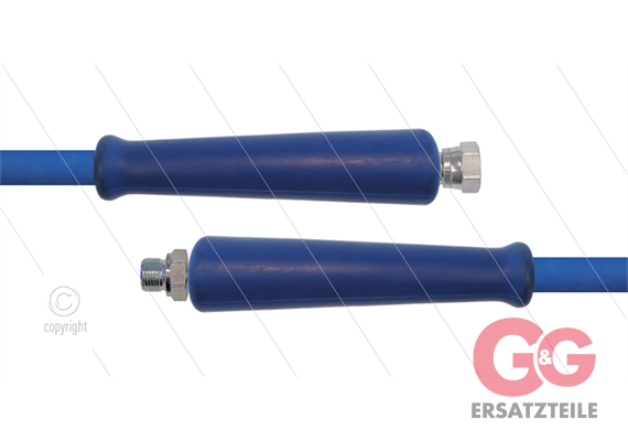 HD-Schlauch blau 2SC-10 - 10m - 3/8" DKR x 3/8" AGR - 2x GKS - 400 Bar