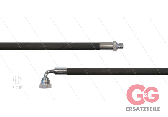 HD-Schlauch schwarz 1SC-06 - 15m - 3/8" DKR Winkel x 1/4" AG