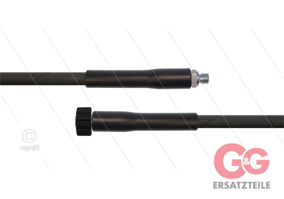 HD-Schlauch schwarz 1SC-08 - 10m - 3/8" AGR x M22x1.5 HV - 2x GKS - 250 Bar