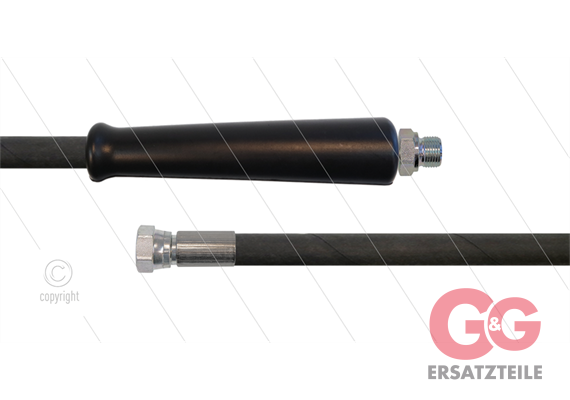 HD-Schlauch schwarz 1SC-10 - 10m - 3/8" AGR x 3/8" DKR - 1x GKS - 250 Bar