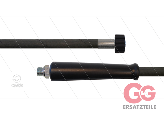 HD-Schlauch schwarz 1SC-10 - 5m - 3/8" AGR x M22x1,5 HV flach