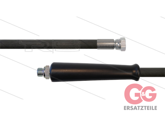 HD-Schlauch schwarz 2SC-08 - 20m - 3/8" AGR x 1/2" DKR - 1x GKS - 400 Bar