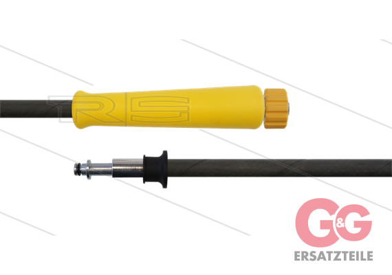 HD-Schlauch schwarz 2SC-08 -25m - M22x1,5 HV flach gelb x Ø11mm Stecknippel + Lager VA