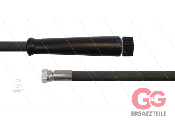 HD-Schlauch schwarz 2SC-10 - 15m - 3/8" DKR x M22x1,5 HV flach
